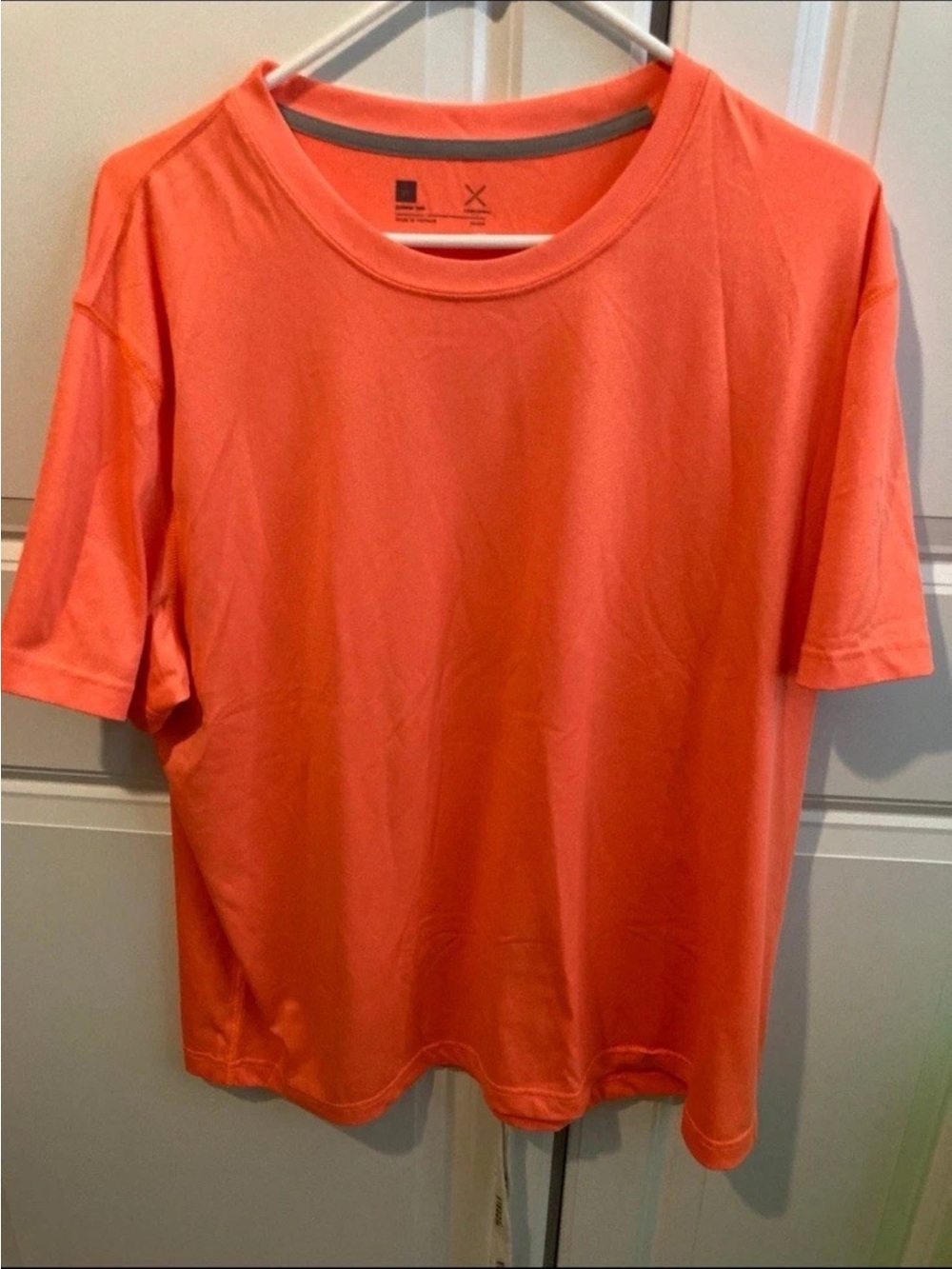 Xersion Power Tee T-Shirt Orange Light Color XL Good Condition Run Workout Work